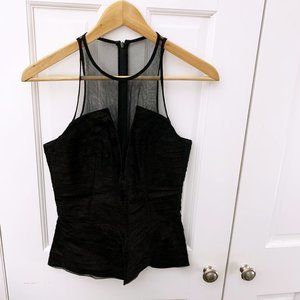 Noir Sachin + Babi Organza Peplum Top